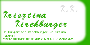 krisztina kirchburger business card